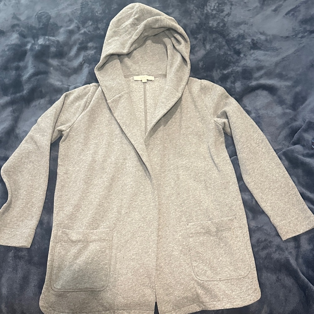 LOFT Heather Gray Knit Sweater